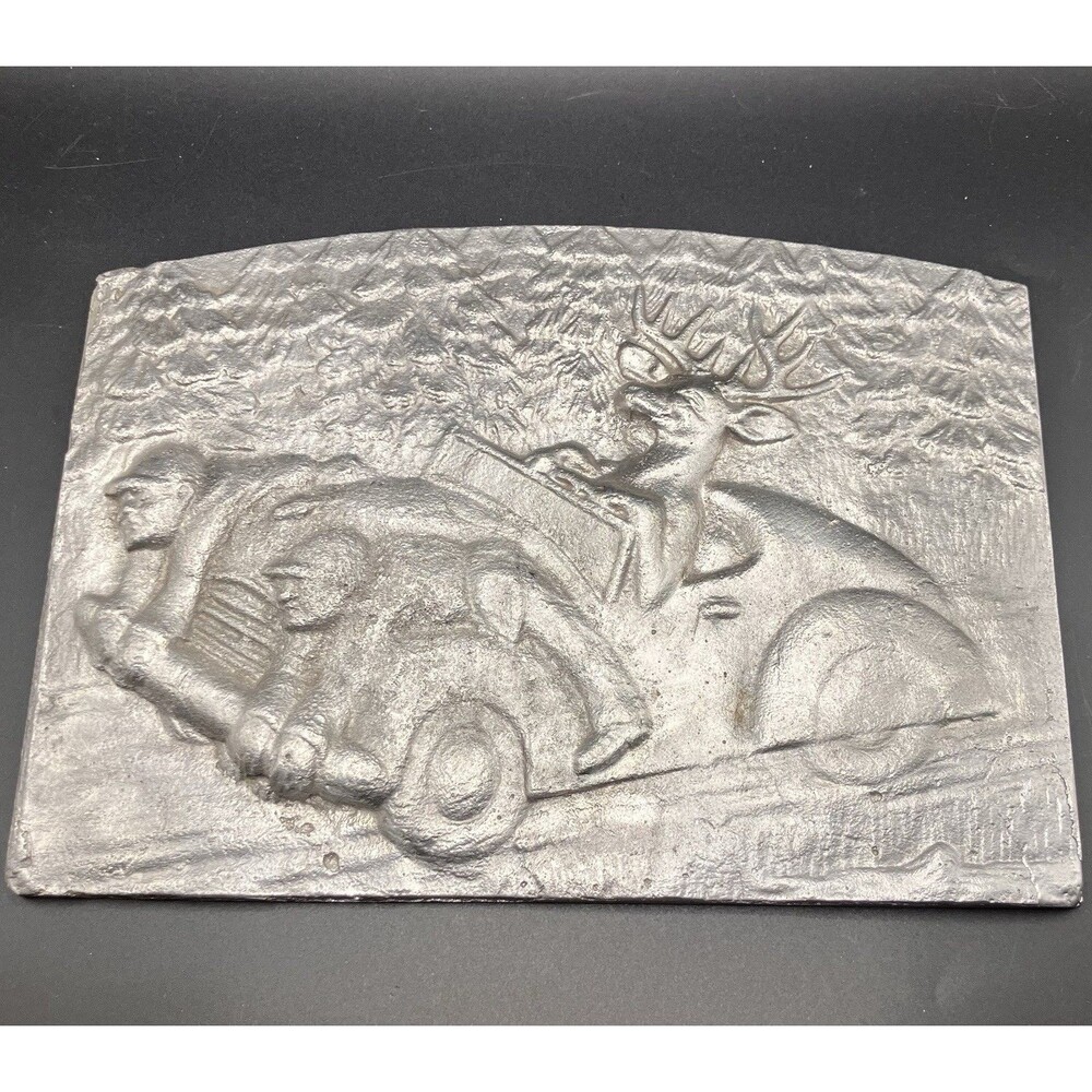 Deer’s Revenge Wall Plaque Cast Aluminum Funny Man Cave Decor Fathers Day Gift